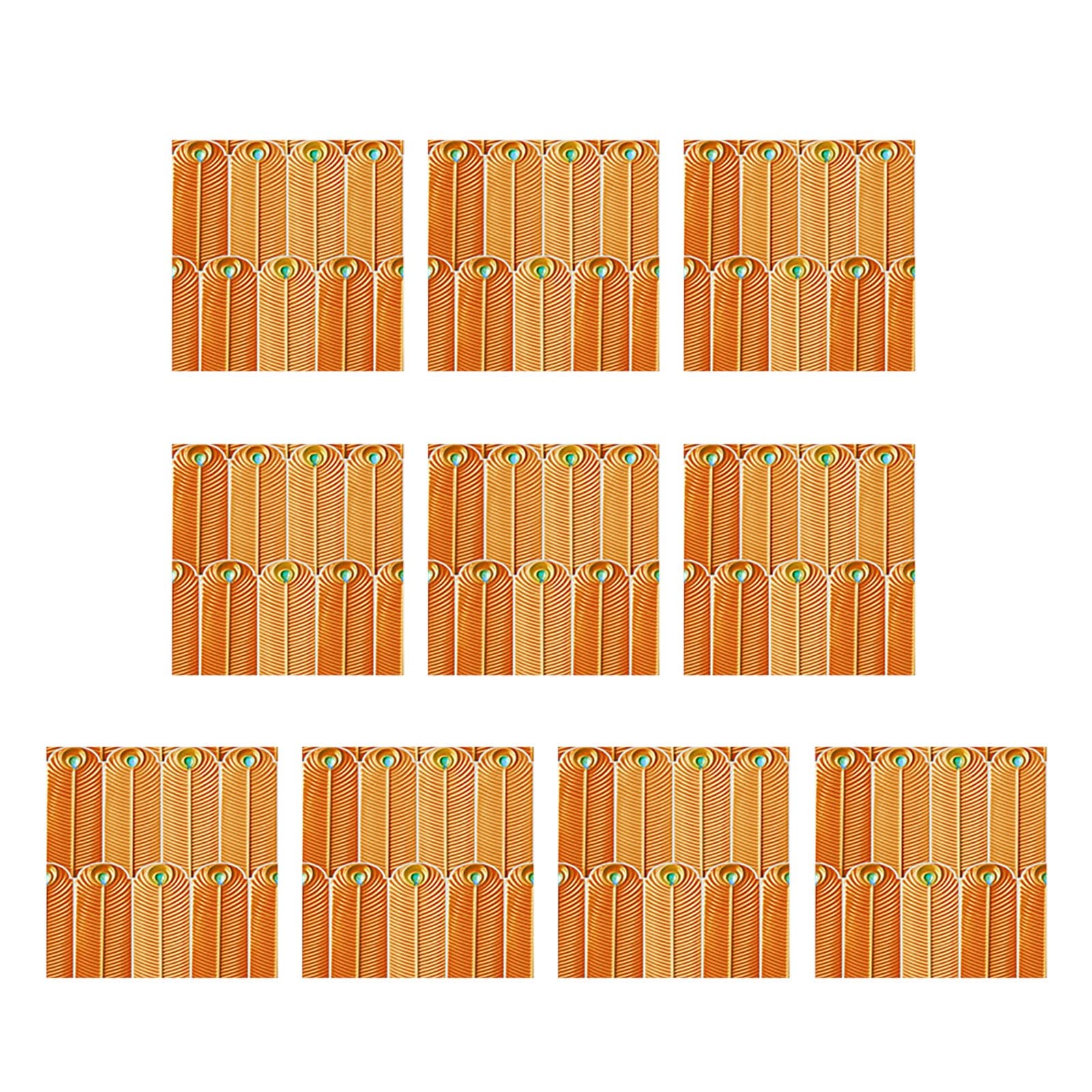 10 Sheet Peel and Stick Backsplash Peacock Feather Backsplash for Kitchen Wall Vintage Backsplash Tile Peel and Stick Backsplash Tile Peel and Stick for Bathroom Kitchen Camper Shower 4"x4"