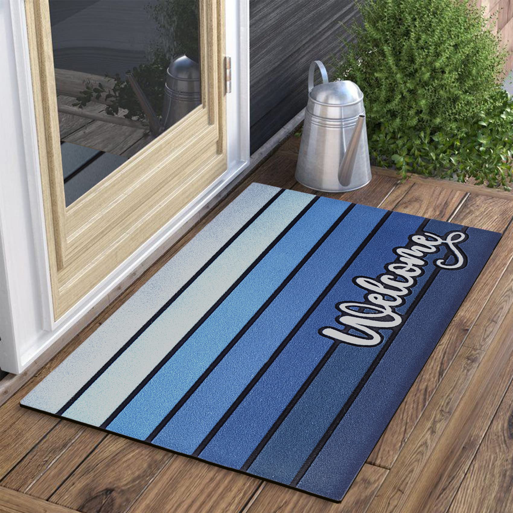 Amazon.com: Bulijojo Nave Blue Entrance Door Mat Large 17 x 30