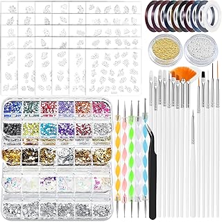 Juego de pinceles para arte de uñas, kit de a...