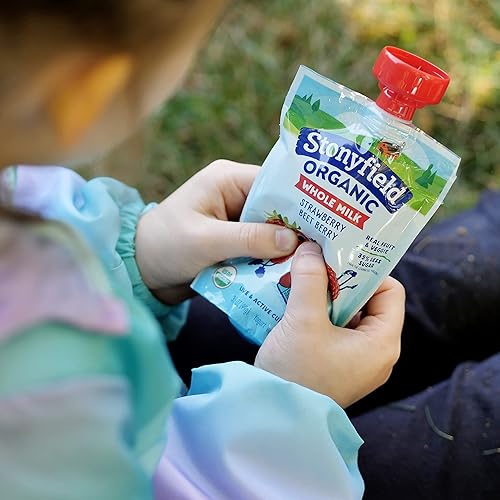 Miniatura 7 de Stonyfield Farm bolsa de yogur arándano manzana zanahoria orgánica 35 onzas