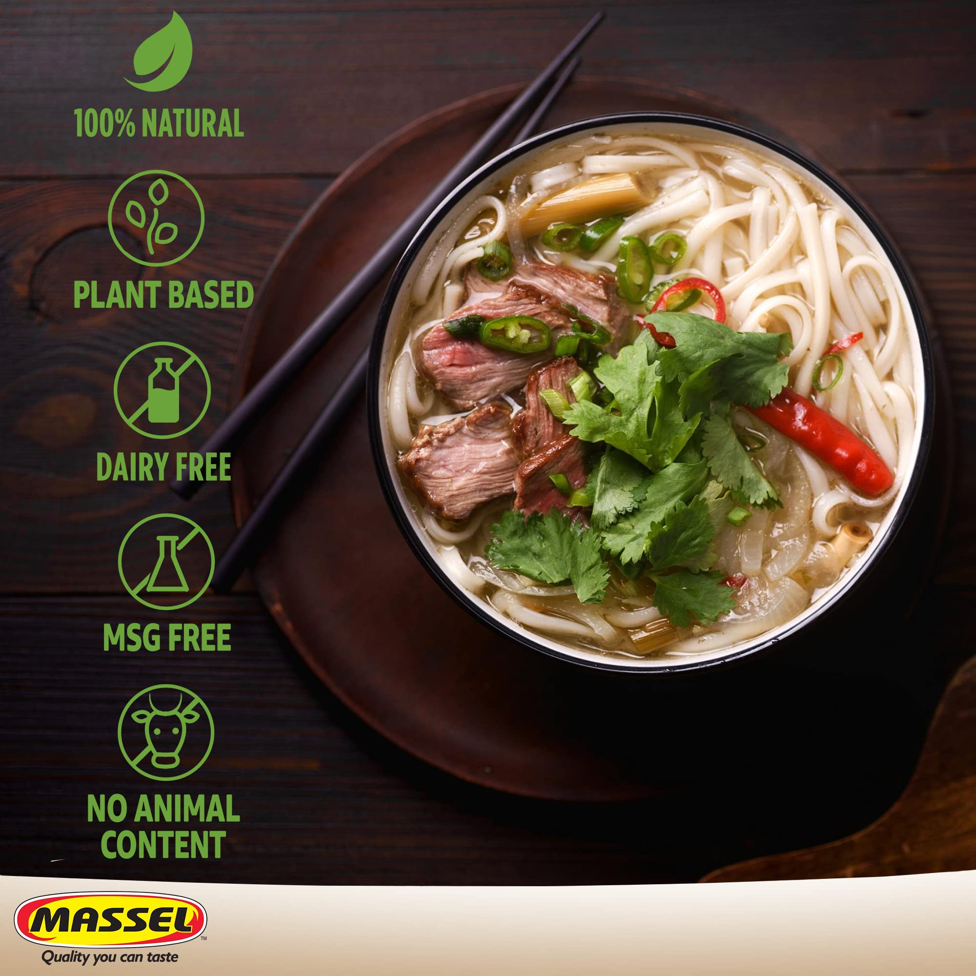 Massel Cubos asiáticos caldo instantáneo sin gluten sabor pho paquete 6 x 105 g
