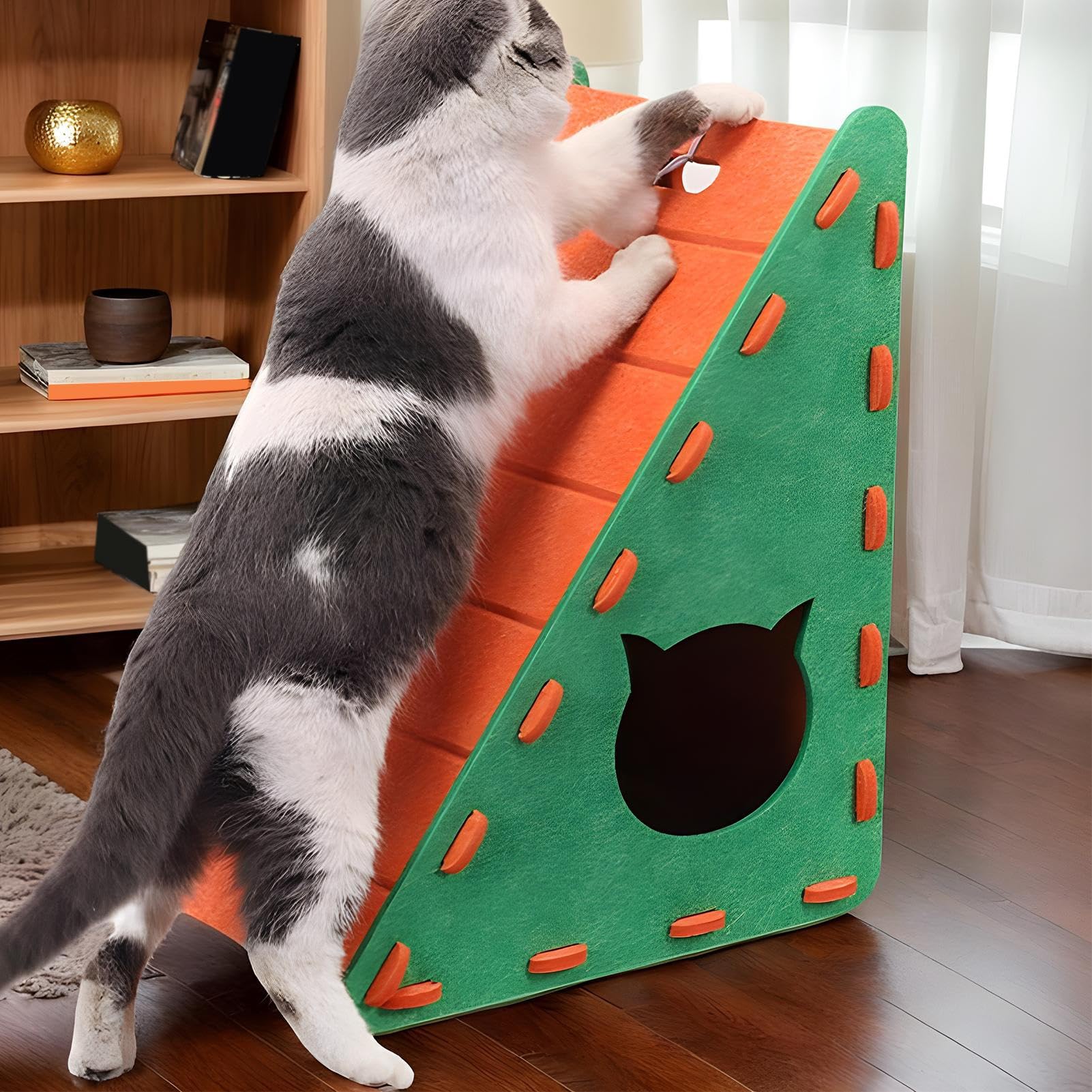 Rascador para Gatos Poste Rascador De Cartón para Mascotas | Protege Muebles y Suelos Alfombra de Juego y Descanso Para Mascotas en Interiores y Apartamentos