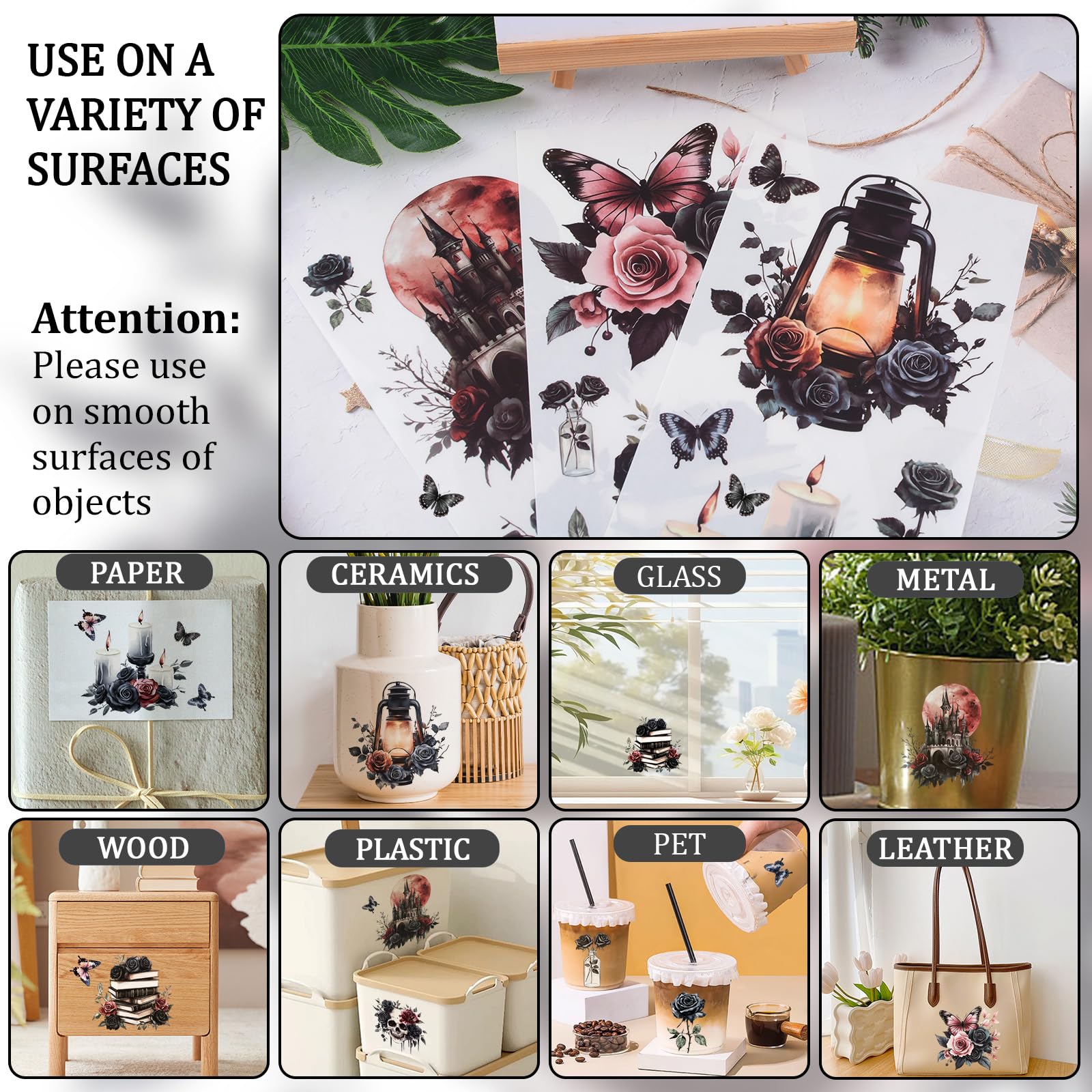 2Sheets/lot Vintage Figure Paper Stickers Rub On Stickers Set For Scrapbooking