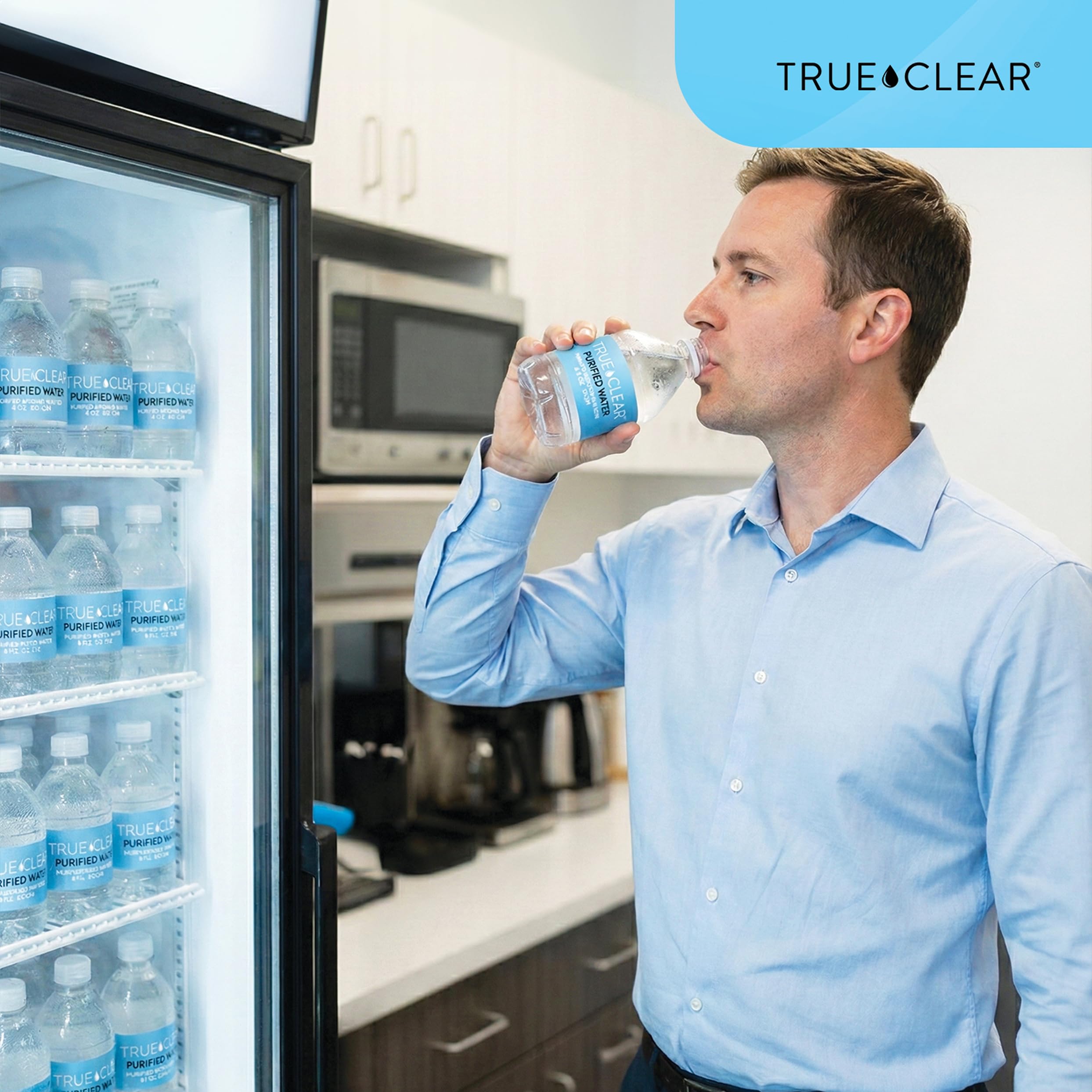 True Clear Purified Drinking Water BPA-Free Bottles Mineral Enhanced Hydration Eco-Air Recyclable Packaging 8 Fl Oz 24 Pack — view 6