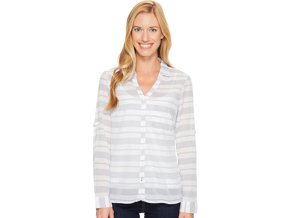 

Columbia Early Tidetm Long Sleeve Shirt (Nocturnal Stripe) Women's Long Sleeve Pullover