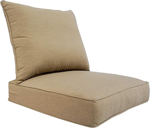 BOSSIMA Cojines de patio al aire libre cojines de silla de asiento profundo cojines de muebles Sunbrella Spectrum Denim