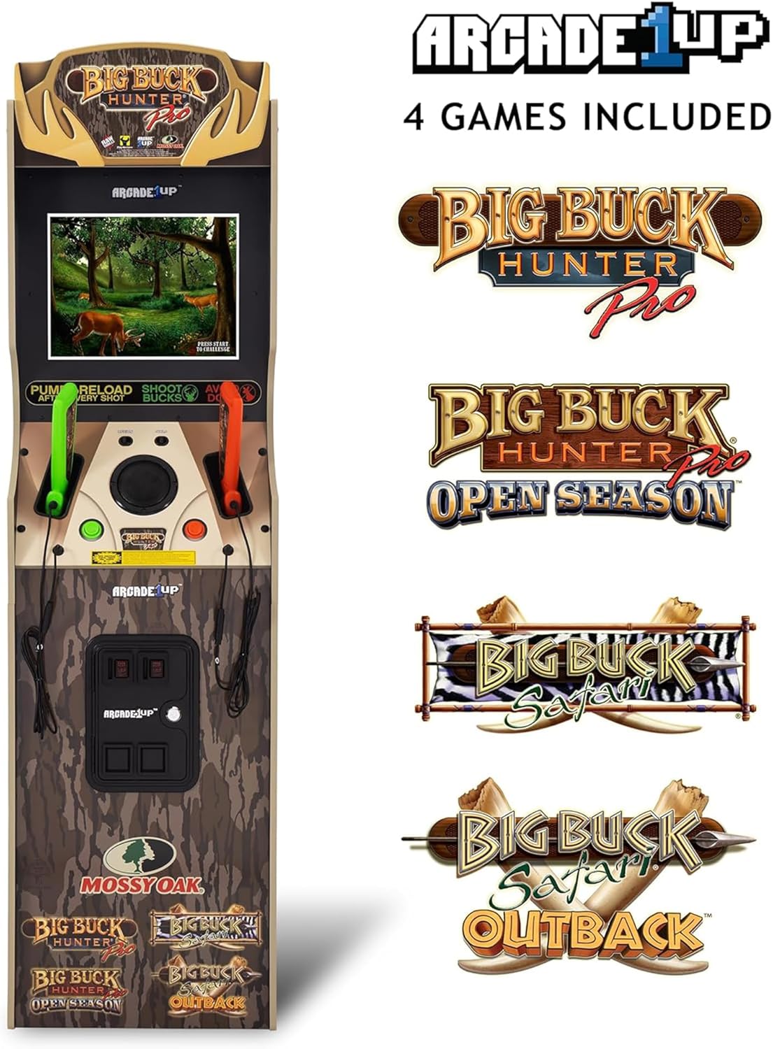 Arcade1Up Big Buck Hunter Mossy Oak Deluxe Arcade Machine