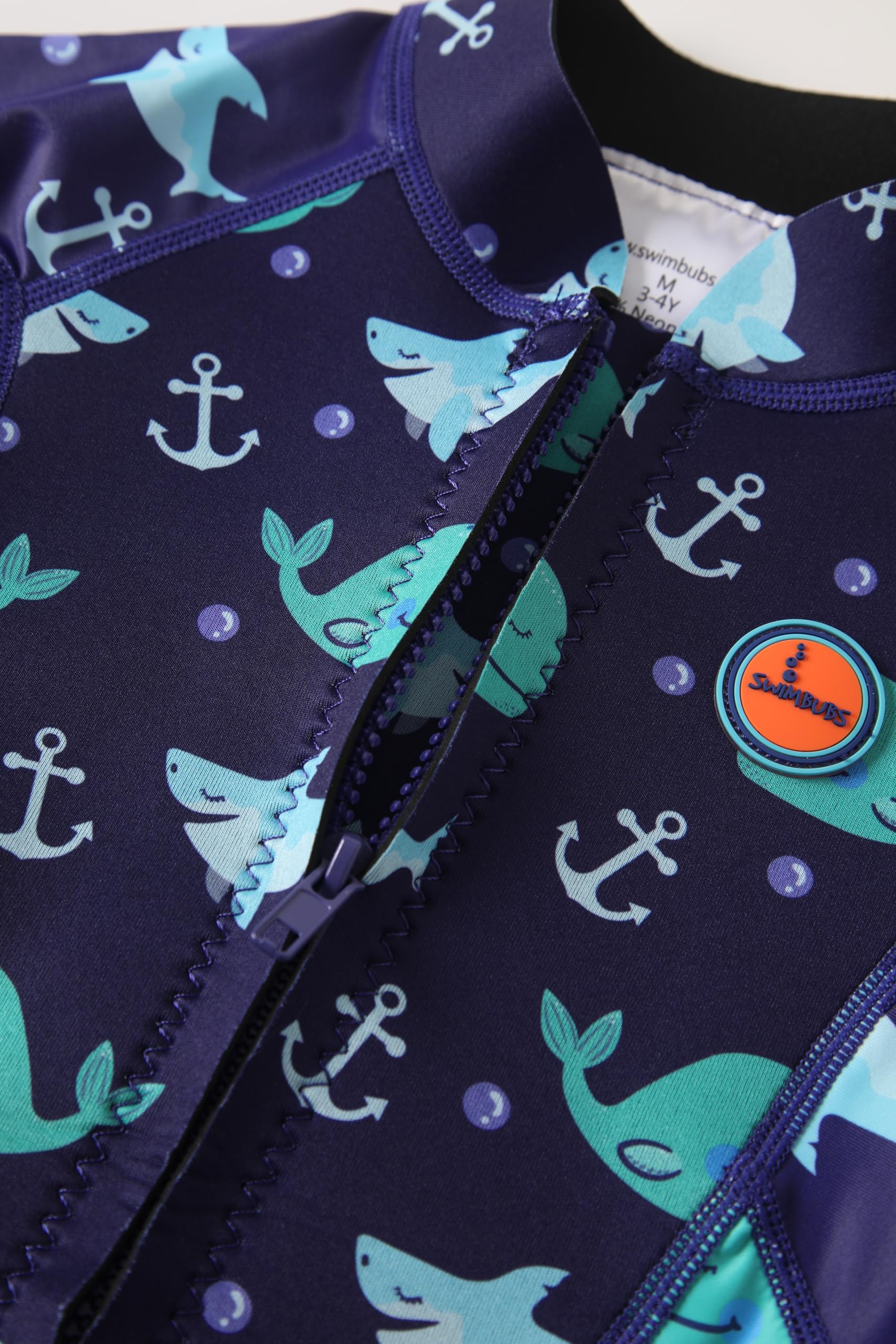 Swimbubs Muta termica per bambini con anima in neoprene da 2 mm, a maniche lunghe, per piscina e spiaggia