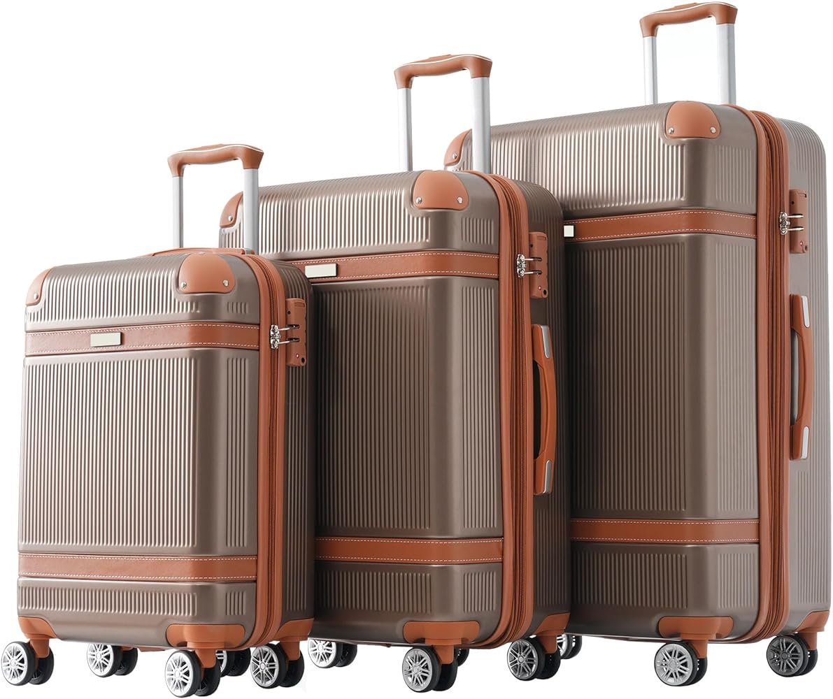 Amazon.com: Merax Hardshell Luggage Sets 3 Piece Set 20