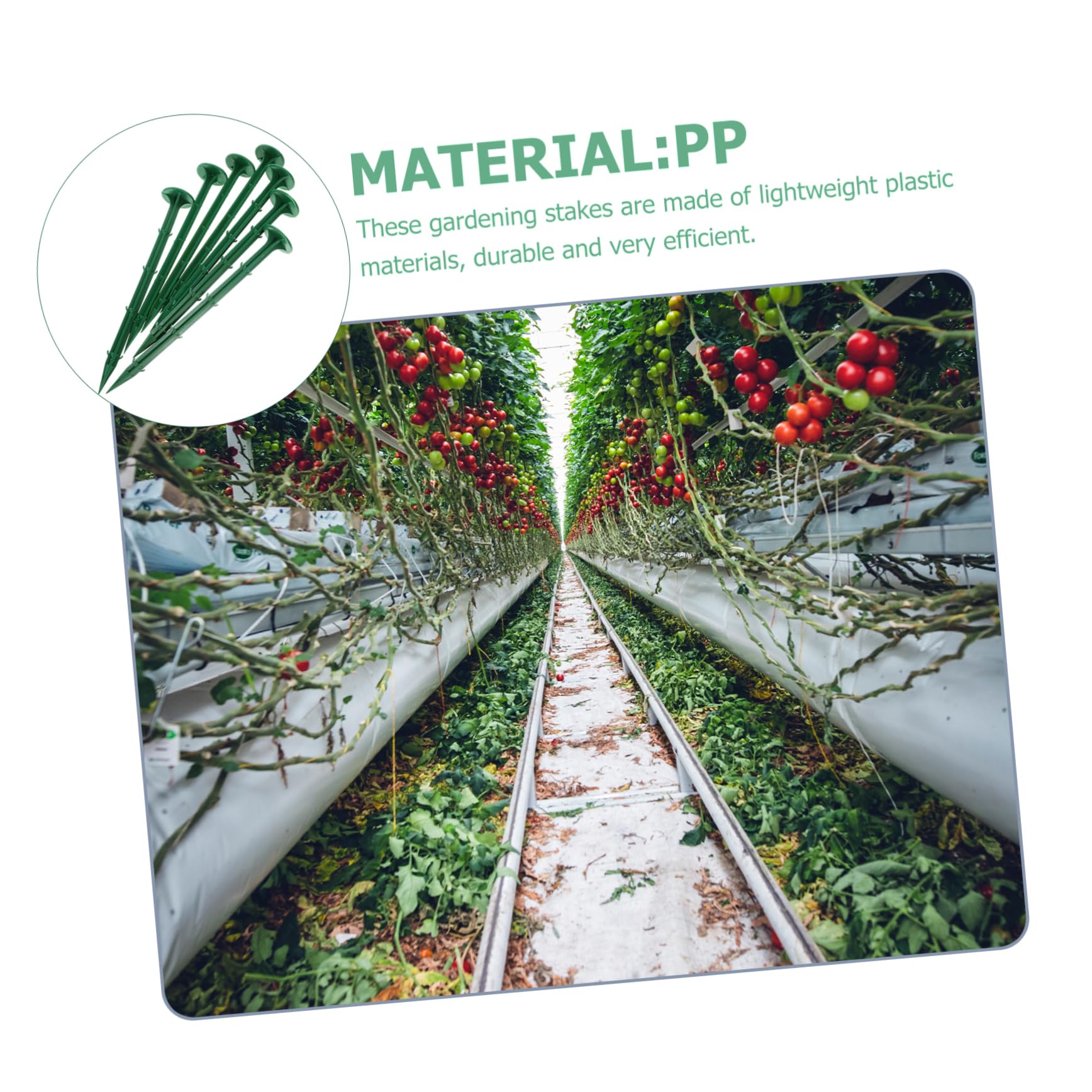 Piquets de Fixation en Plastique Vert 100 Pièces pour Toile de Jardin