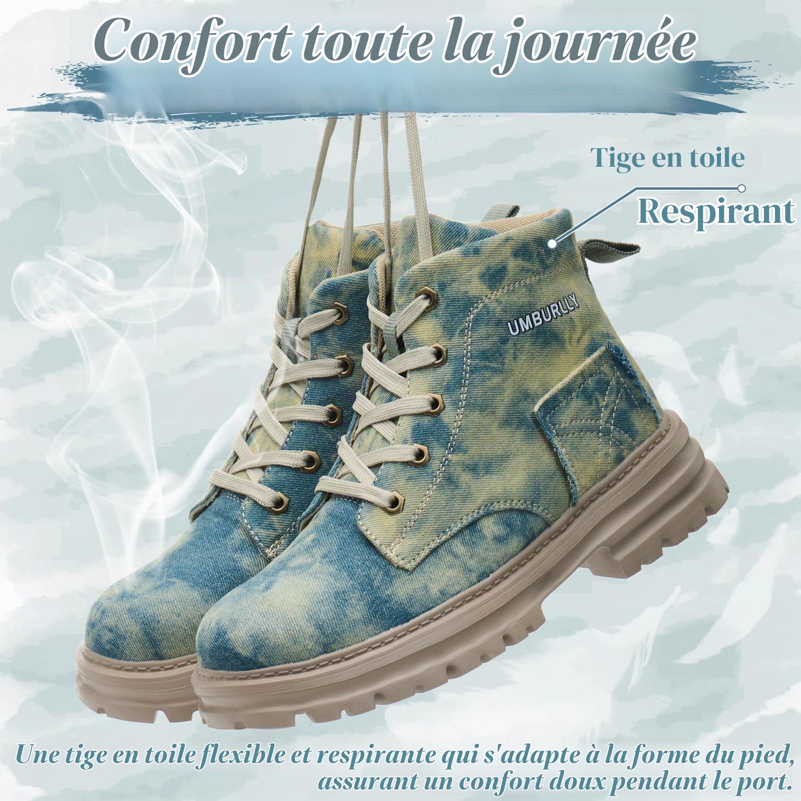 Chaussures de Sécurité Femmes Confortable Basket de Securite avec Embout en Acier Légère Bottes de Sécurité Respirante Chaussures de Travail Antidérapante