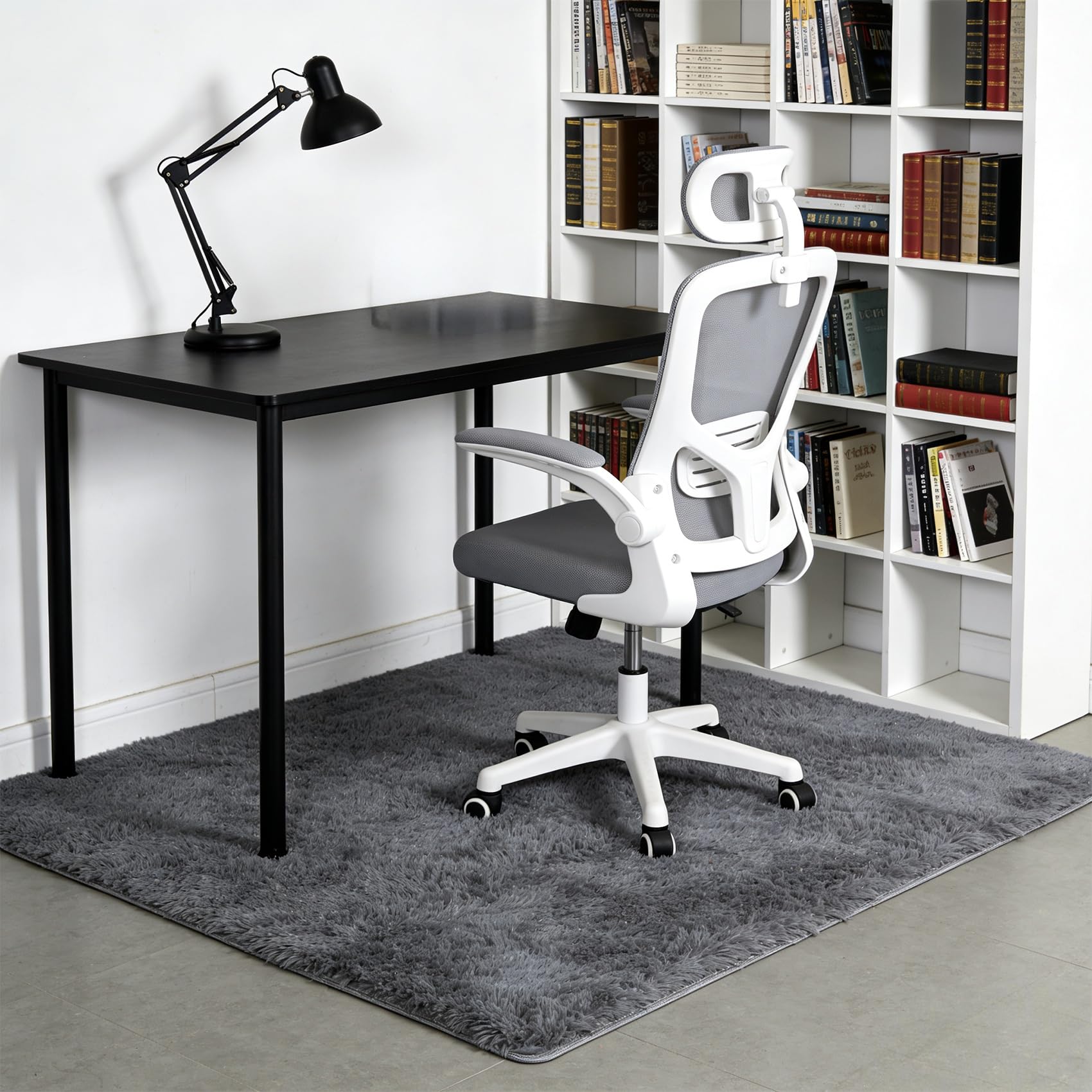 Tapis chambre doux et antidérapant de 290x140 cm, modèle shaggy confortable