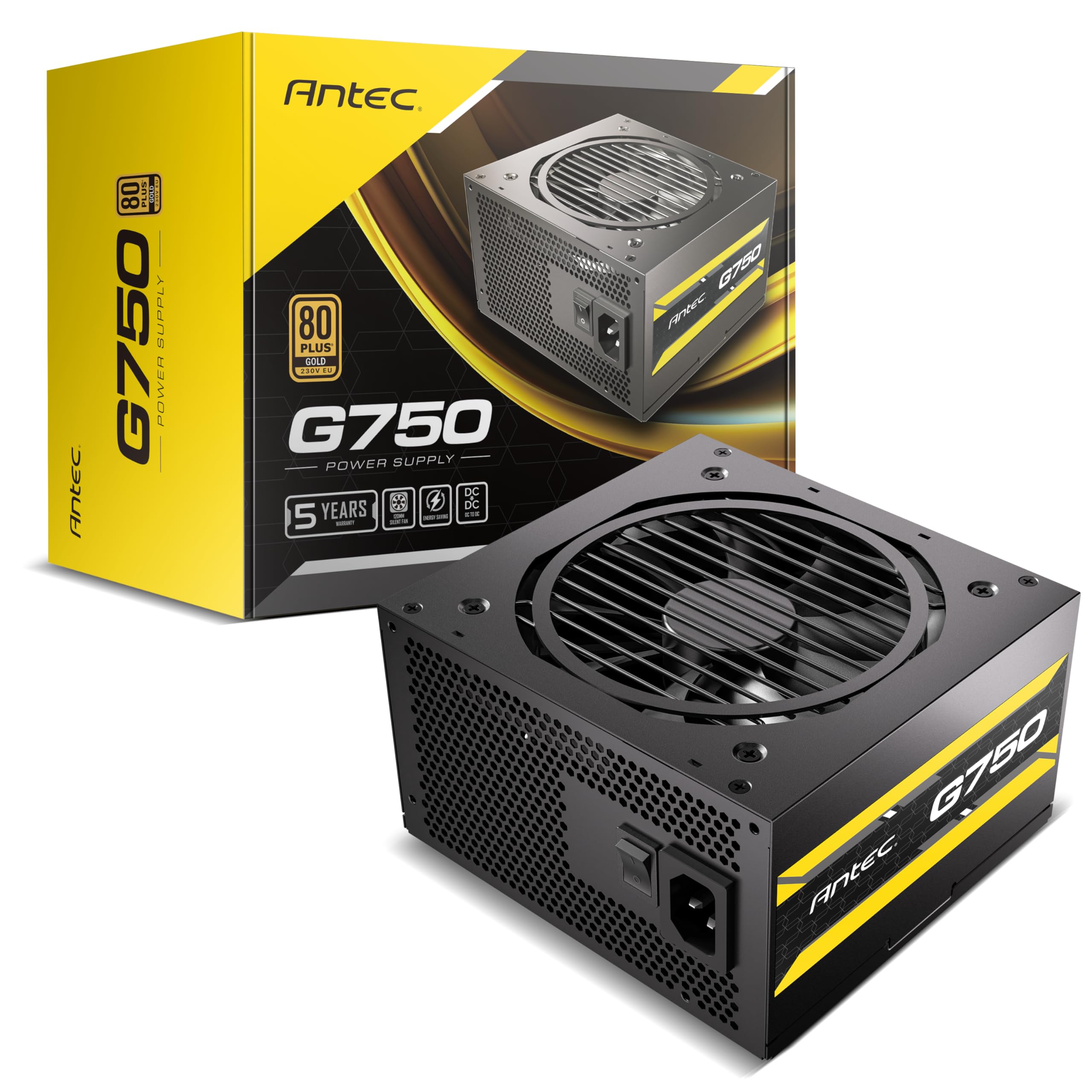 Antec G750 Semi Modular 750 Watt Power Supply with 80 Plus Gold Cerification PSU (750W) (B0D9QBYRFD) Amazon Price History, Amazon Price Tracker