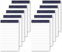 Vista 1 de Paquete de 10 blocs de notas pequeños de 3 x 5 pulgadas, bloc de notas forrado, bloc de notas de escritura con 50 hojas de papel en cada bloc, mini