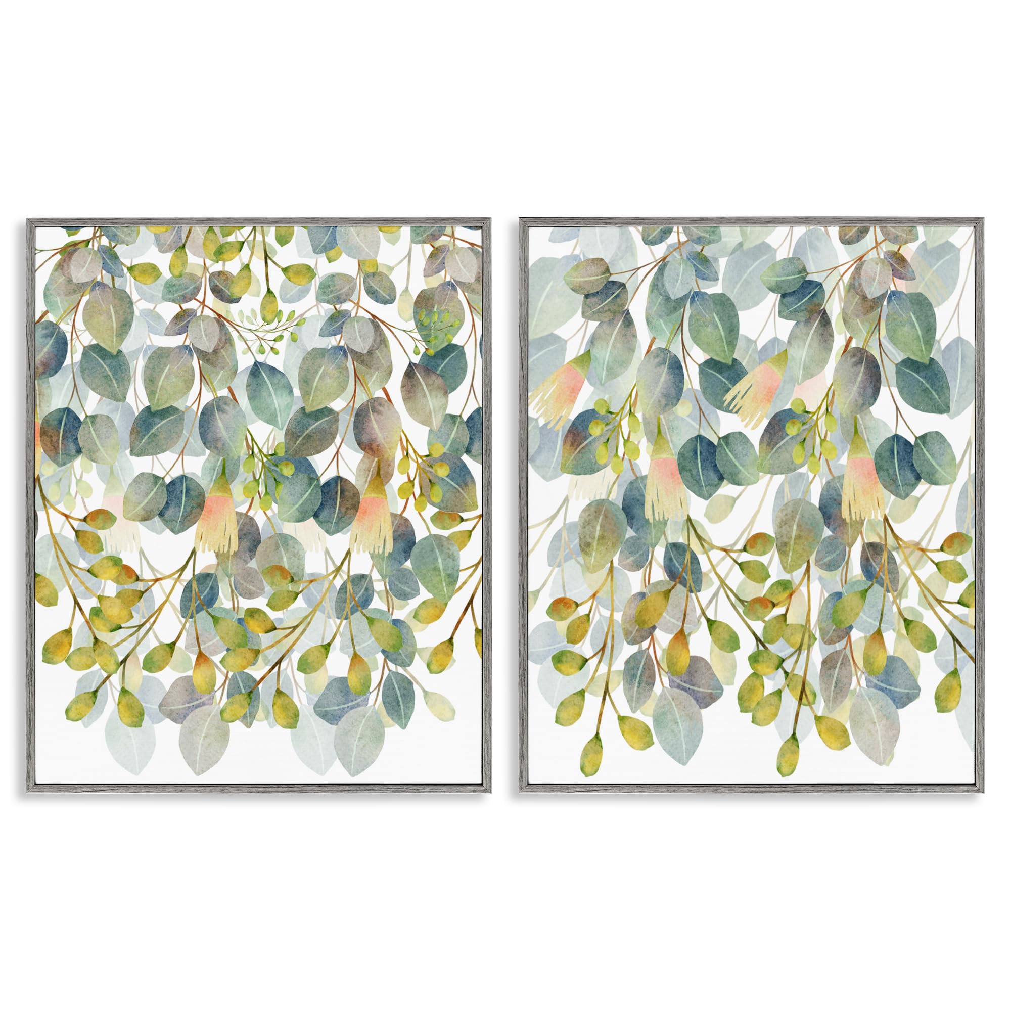 Layered Ivy Botanical, 24 x 30 Inch Framed Giclée Print Set