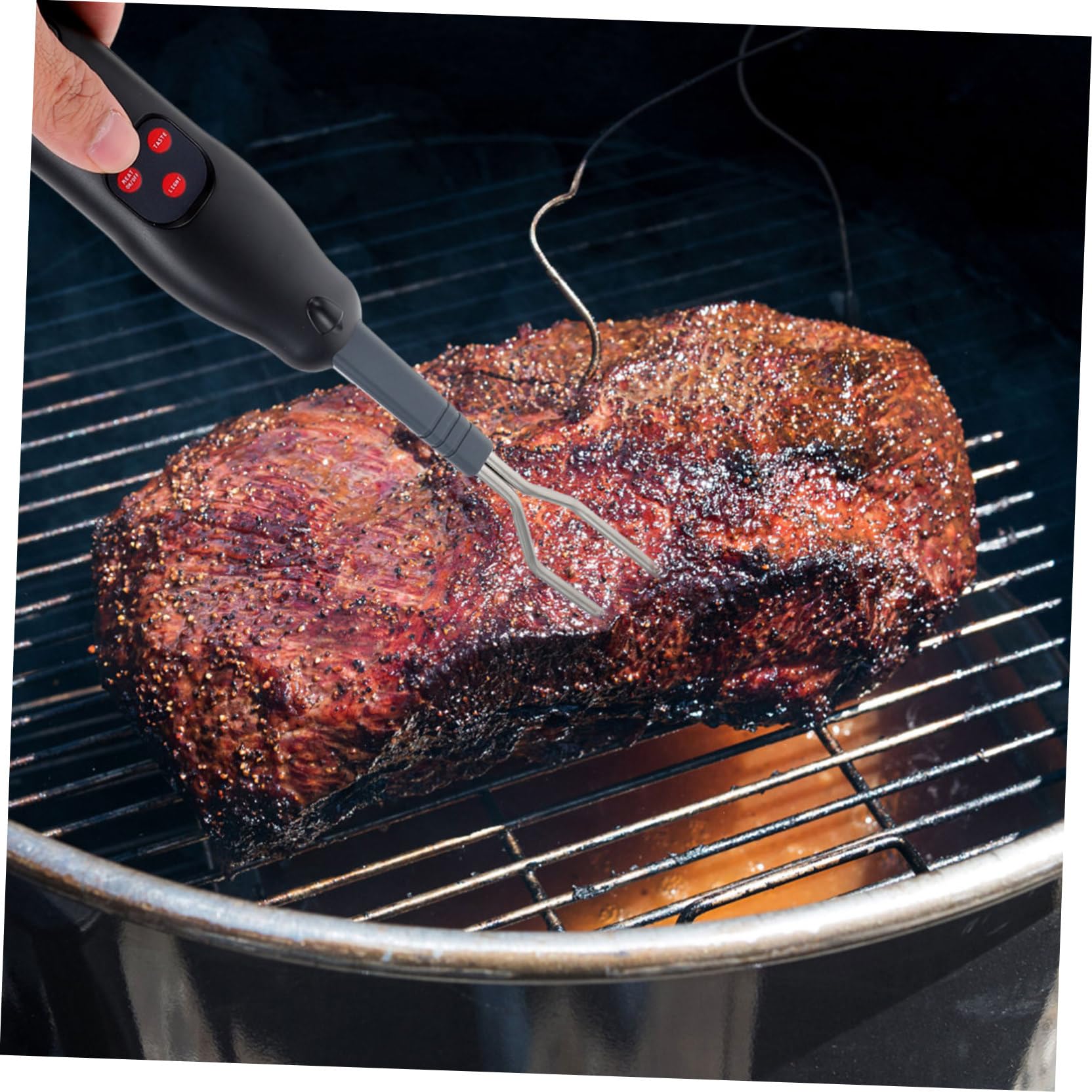 Abaodam 2 Pezzi Termometro Elettronico per Carne con Indicatore Temperatura Bbq per Grigliate e Precisa per Maiale per Grigliate Outdoor Domestica