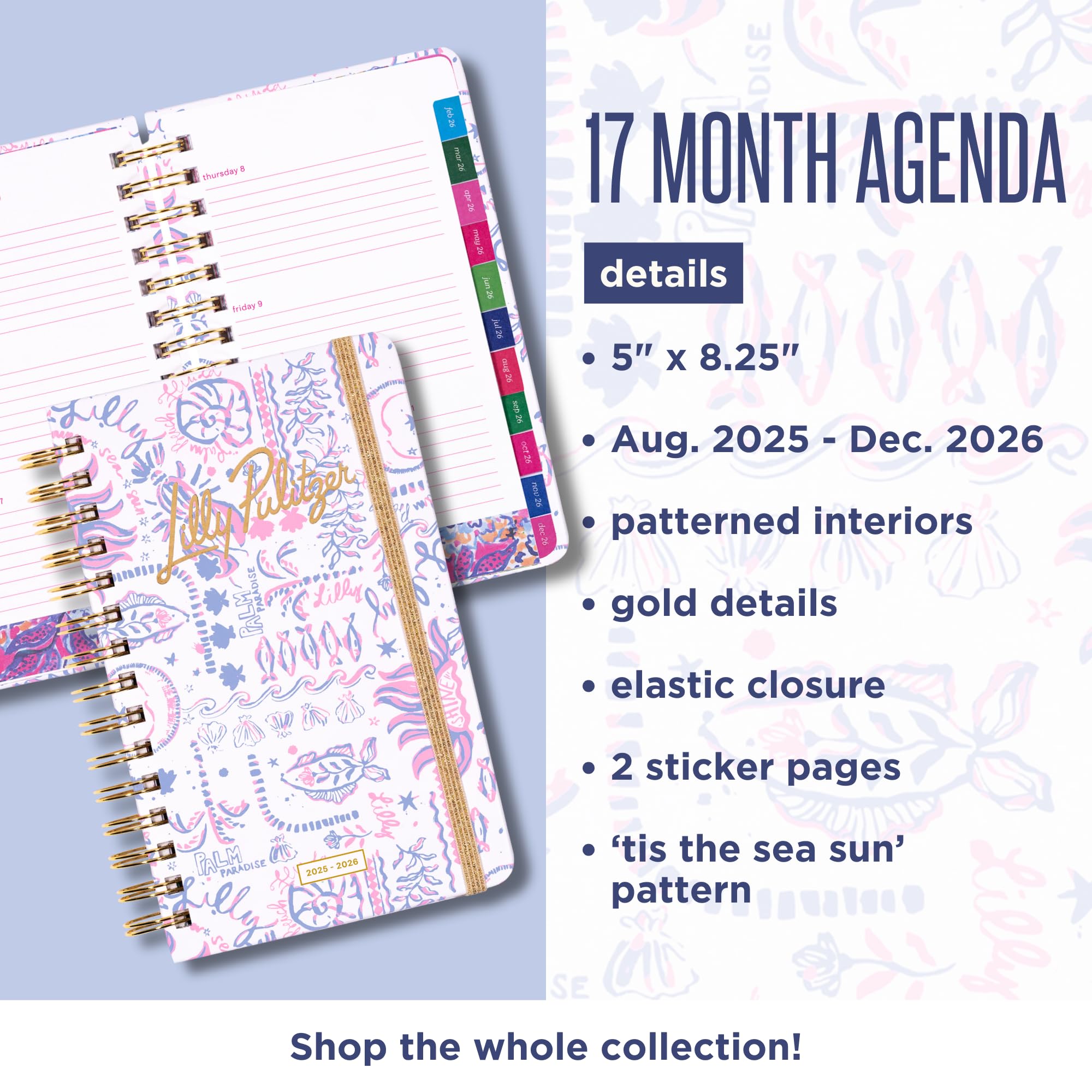 Lilly Pulitzer Medium Planner January 2025 - December 2025, - Want It All - View #11