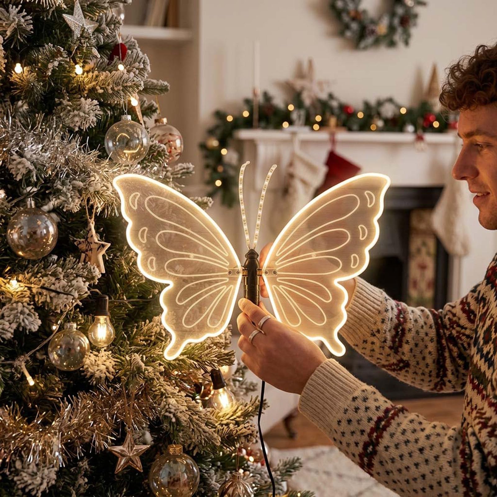 LED Luminous Butterfly Light, Wedding Moving Butterfly Decoration Lamp,