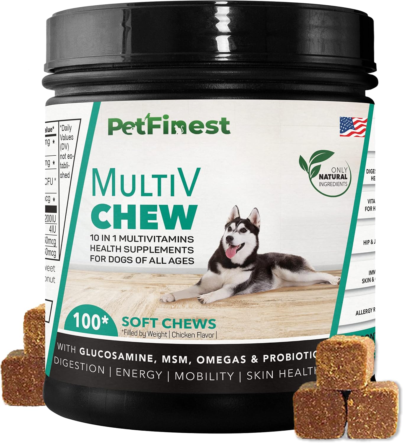 PetFinest Dog Multivitamins Chewable Supplement