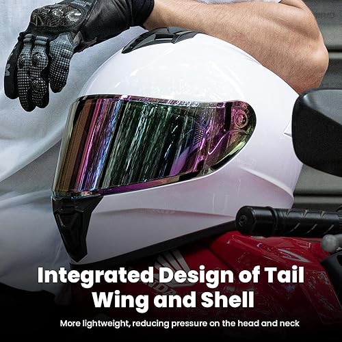 Miniatura 5 de AUBOA Cascos de motocicleta de cara completa para adultos, hombres y mujeres, ligeros, casco de moto de calle, motociclismo, casco de moto con