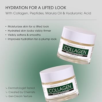 Advanced Clinicals Bitki Bazlı Kolajen Yüz Kremi 59ML