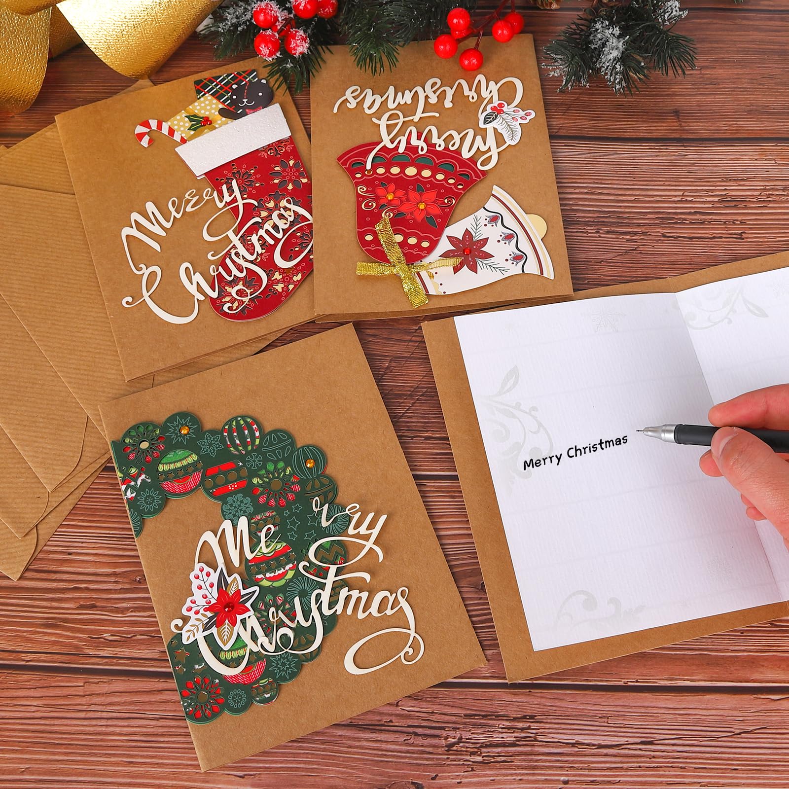 Carte De Noël Végétalienne Pour Lui Et Sa Famille, Vacances De