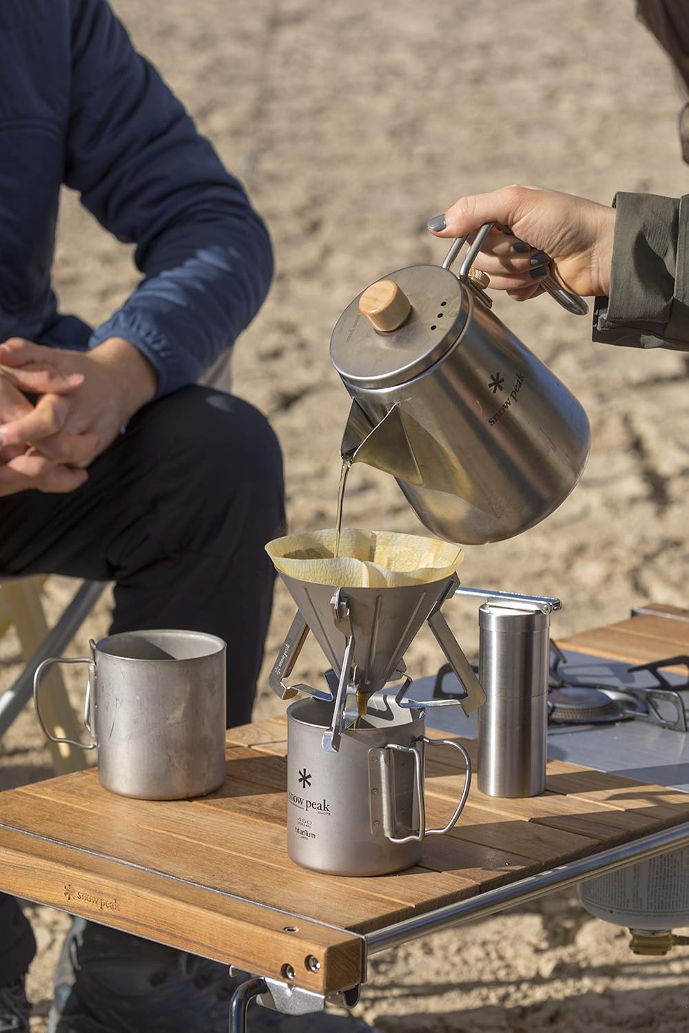 Snow Peak Double Wall Titanimum Insulated Mug, Lightweight, Durable, Camping, 450ml