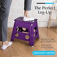 Vista 2 de Handy Laundry Folding Lightweight Step Stool - Sturdy Enough to Support Adults and Safe Enough for Kids - Opens Easy with One Flip - Great for