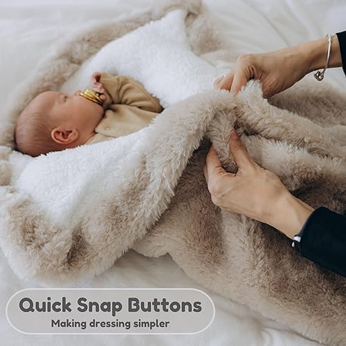 Miniatura 3 de Manta cálida para bebé, niño o niña, manta multiusos para bebé, interior de forro polar ultra suave, manta de cochecito de invierno, manta de clima