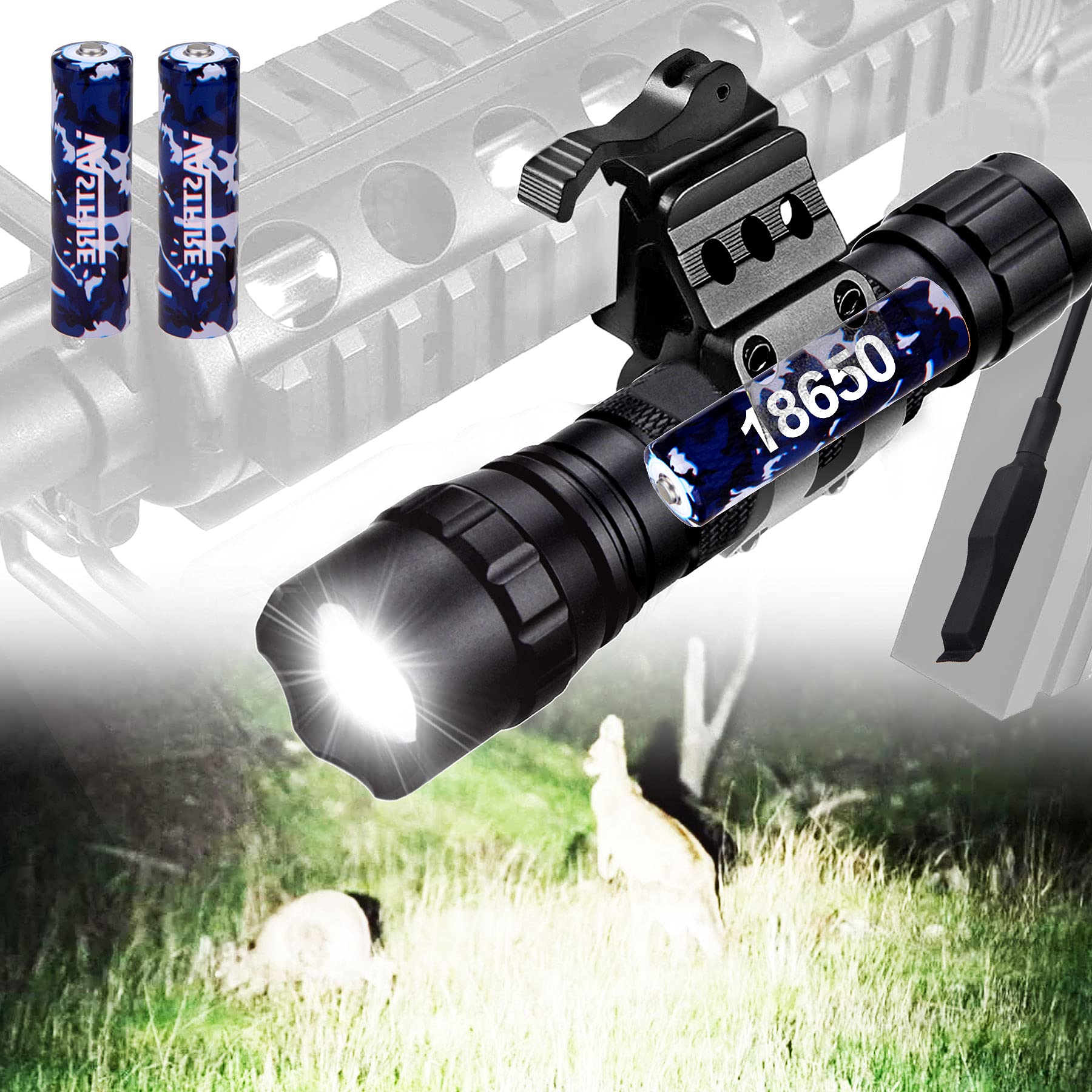 Best Tactical Flashlights 2021 Hunting Lights Adjustable Beam 1200 LM