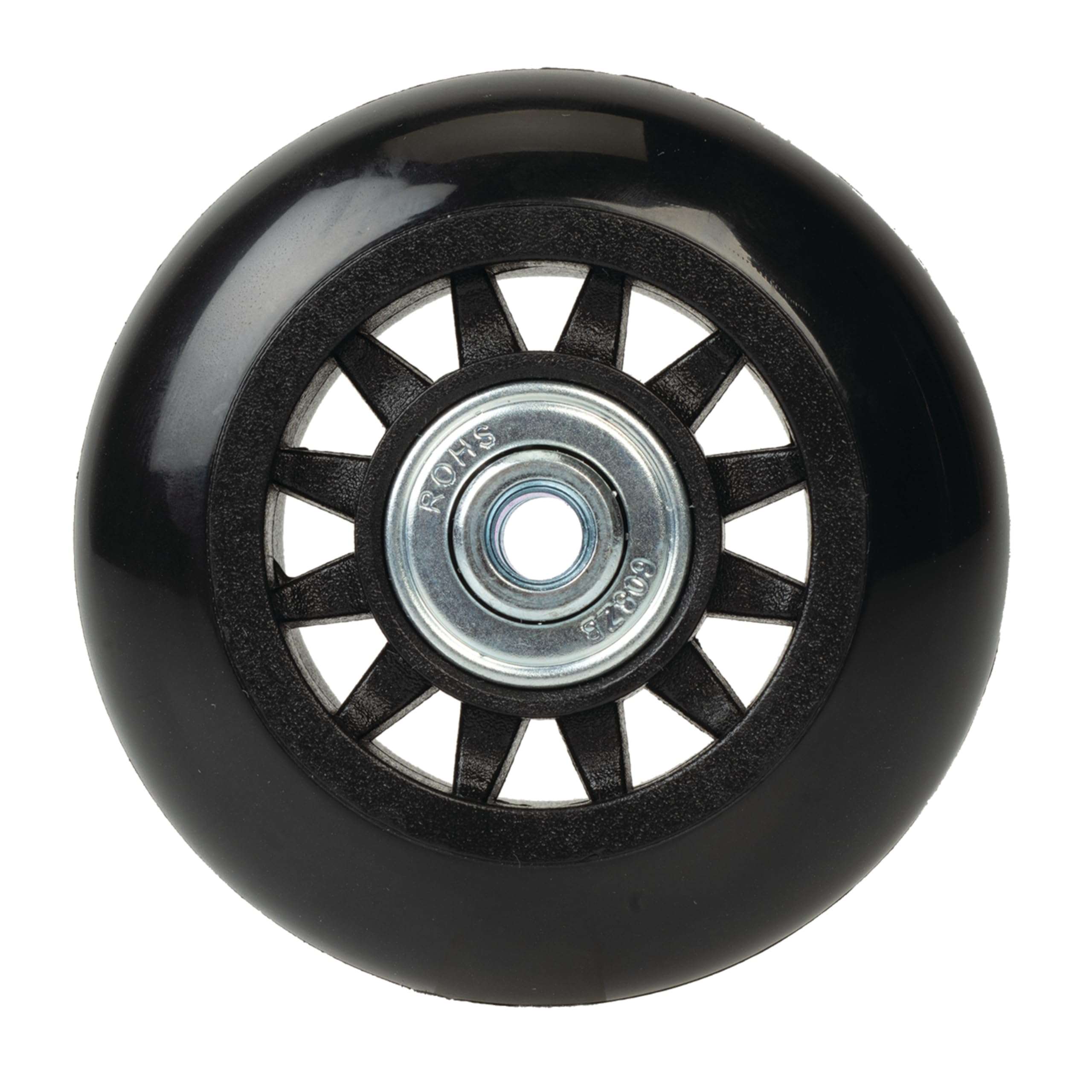 Ohio Travel Bag Hartmann Wheel with Flat Bearing, 70mm, Black, Plastic, L-3799