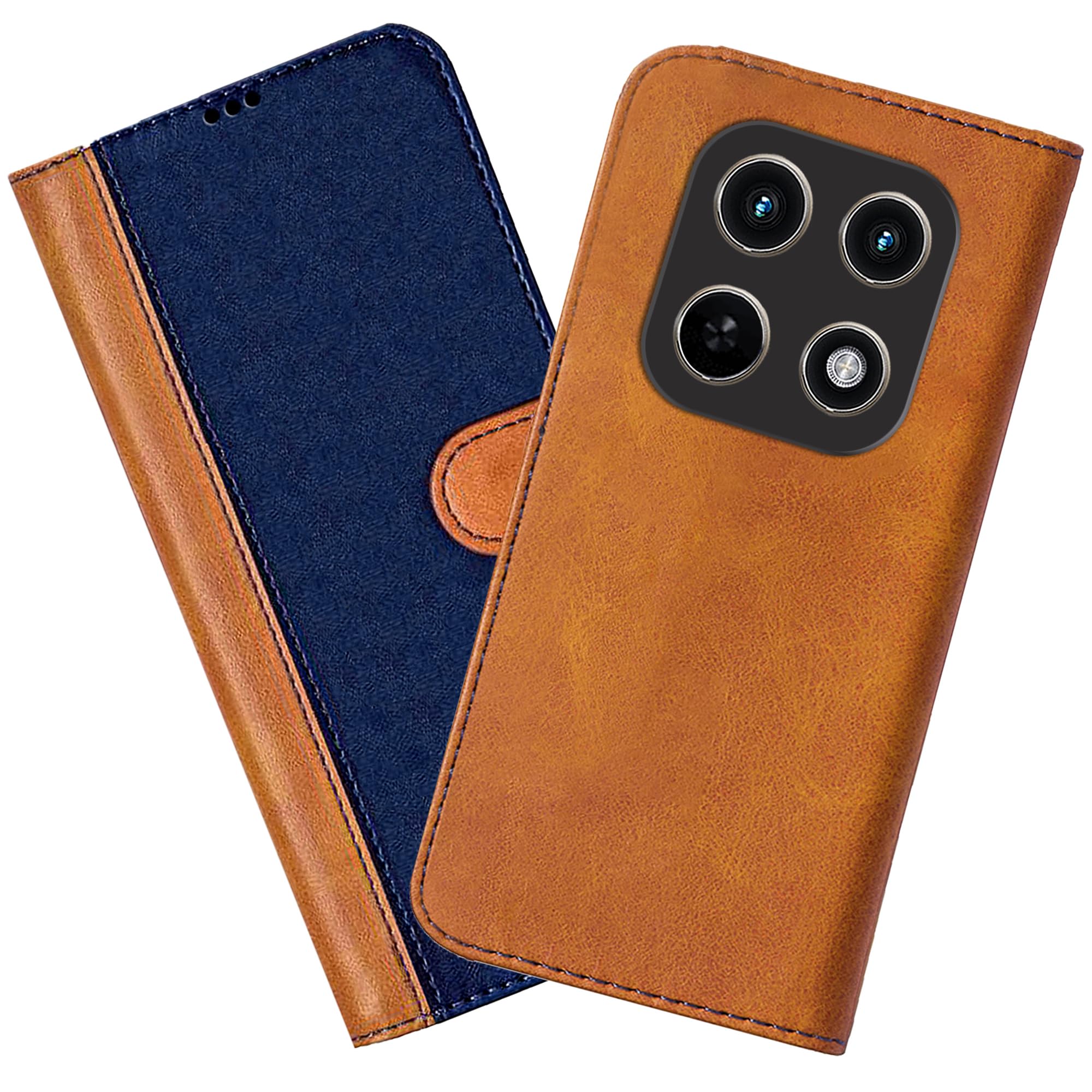 Knotyy Faux Leather Flip Cover for Realme P2 Pro 5G Inbuilt Stand and Inside Cards Pocket | Shockproof Stylish Cover | Dual-Colour | 360 Degree Protection | Magnetic Clutch Flip Cover (Blue&Brown) (B0DGTS4YFQ) Amazon Price History, Amazon Price Tracker