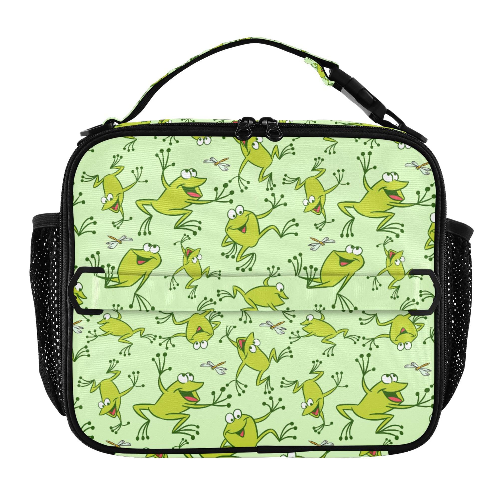 Bolsas de almuerzo escolares ALAZA con diseño de rana para niños y niñas