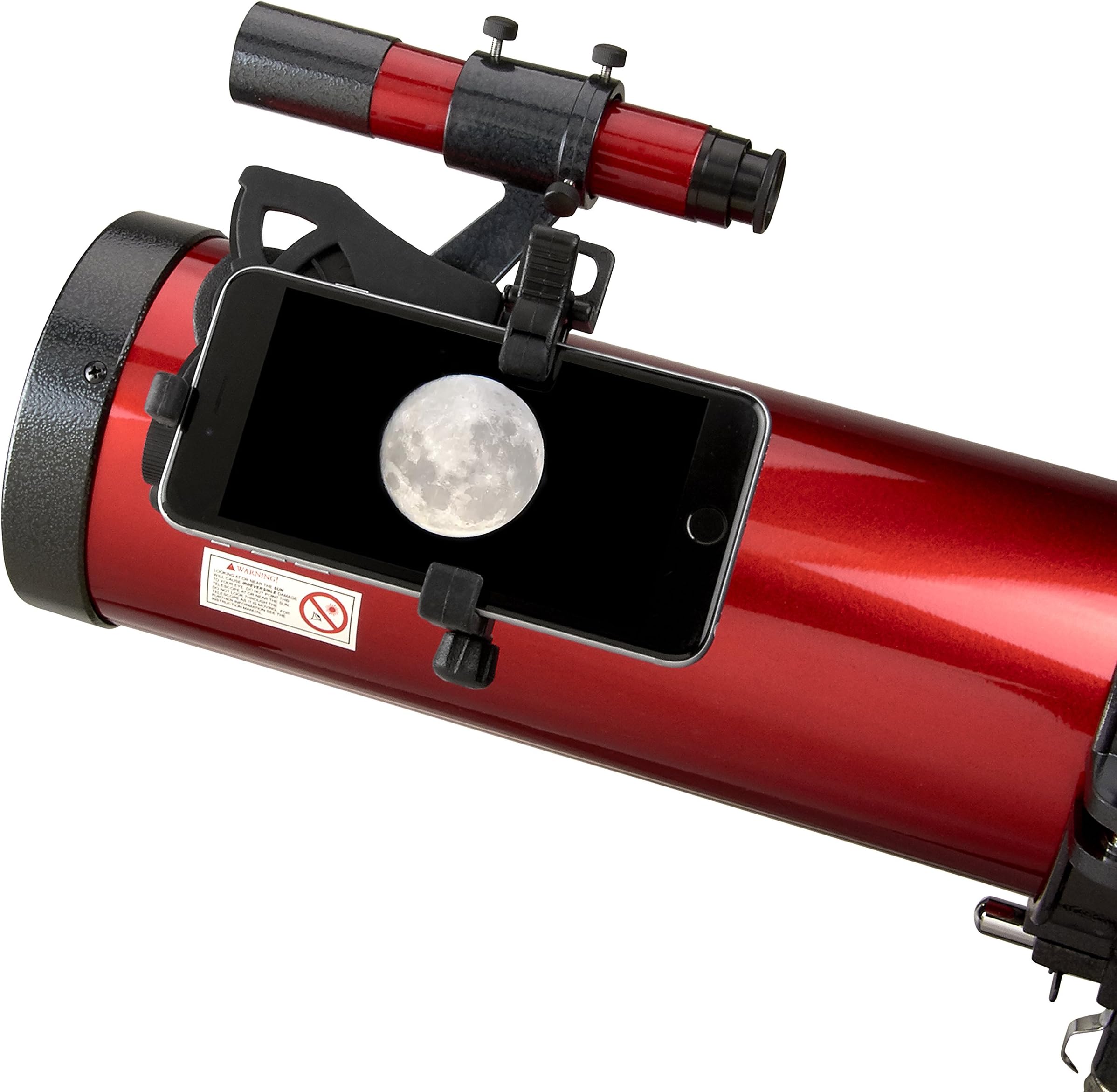 Red Planet Series 45-100x114mm Newtonian Reflector Telescope with Universal Smartphone Digiscoping Adapter (RP-300SP),Large