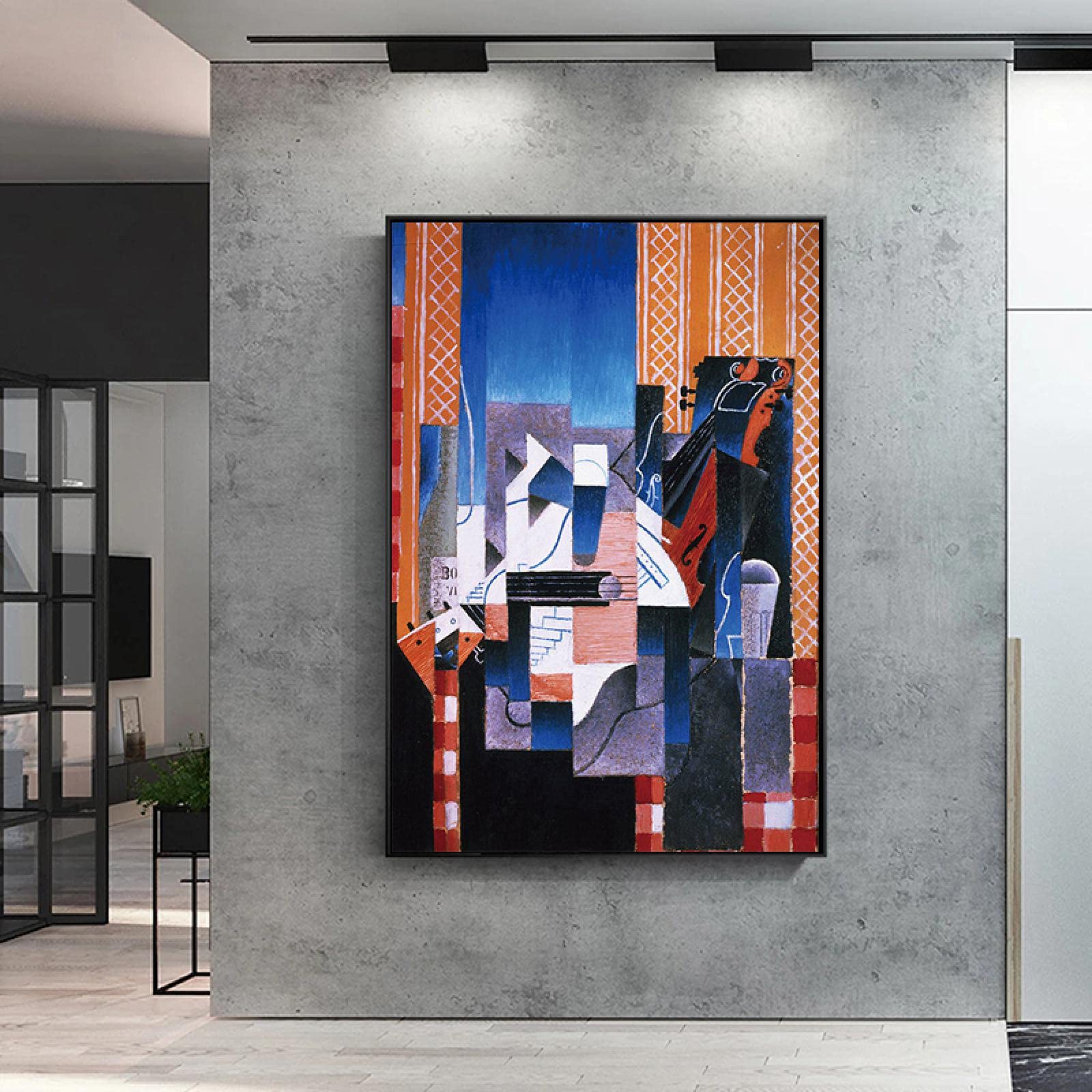 Violon abstrait Picasso peinture sur toile impression haute définition 70x100
