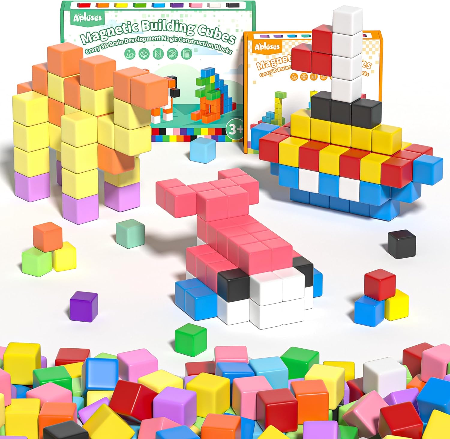 96 PCS Magnetic Building Blocks Set – Montessori STEM Toys for Toddlers 3-8, Creative Learning, Sensory Play & Gift for Boys & Girls