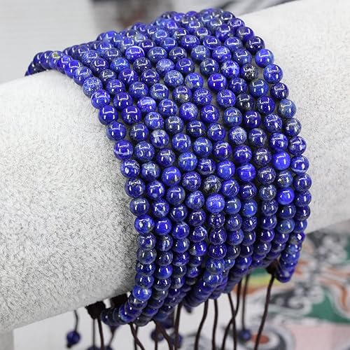 Miniatura 3 de Pulsera de borla de macramé trenzada ajustable con cuentas redondas de 0.157 pulgadas (0.157 in)