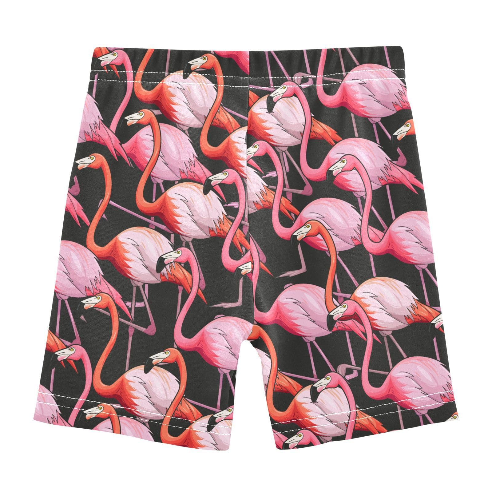 JHKKU Girls Flamingos Shorts Cotton Cartwheel Bike Kids Biker Under Dress Dance Short Girl Clothes 10Y