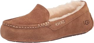 UGG Women's Ansley Slippers: Cloud-Like Wool Lining, Indoor/Outdoor Rubber Sole, Water-Resistant Suede