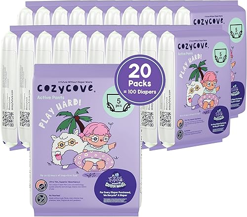 Miniatura 14 de Cozycove Pantalones de entrenamiento, pañales Play Hard Slim Active Pants talla 6 (26-37 libras), 1 paquete de 20 unidades