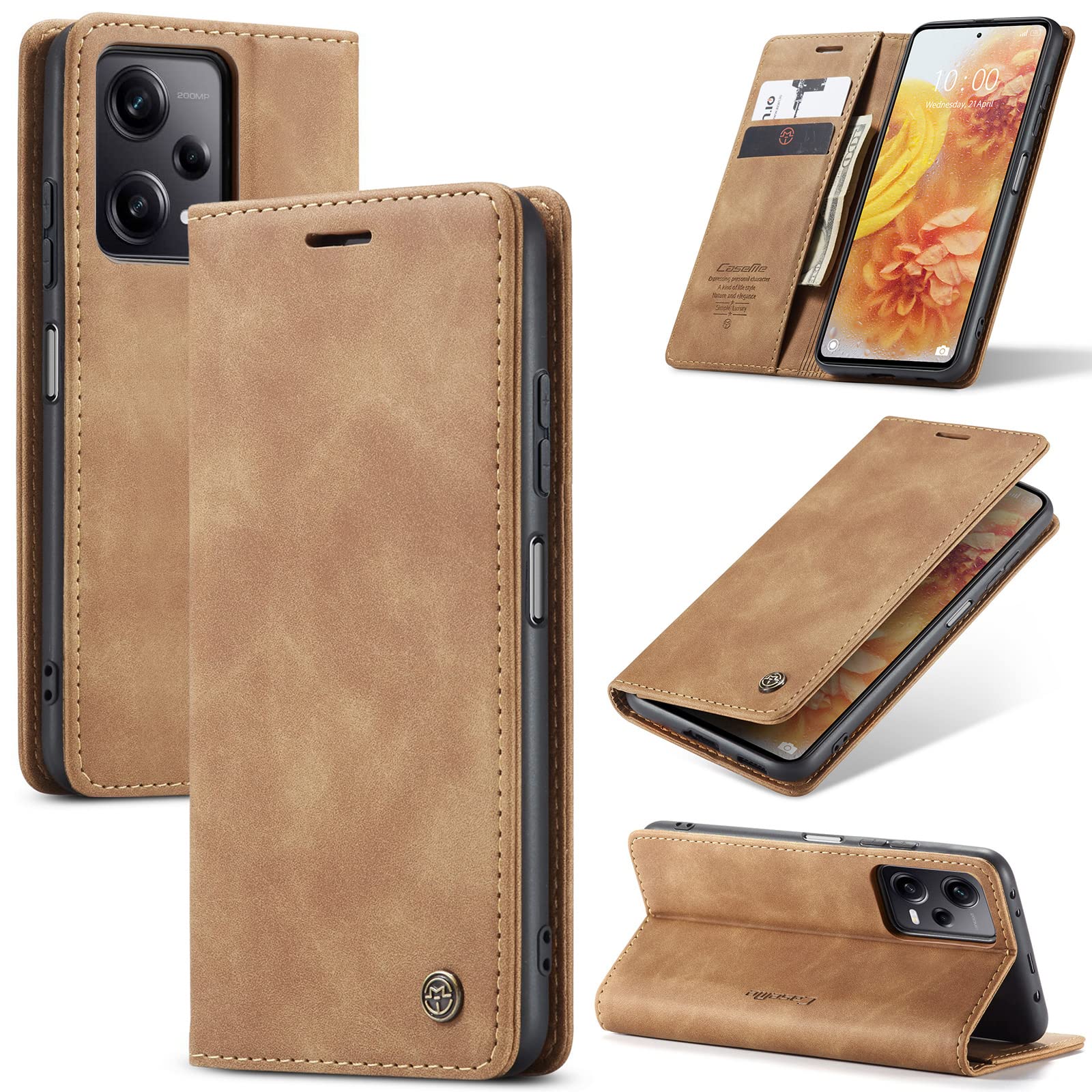 Cover Portafoglio In Pelle PU Per Xiaomi Redmi Note 12 Pro+ – Custodia Flip Con Supporto, Slot Per Carte E Chiusura Magnetica, Blu