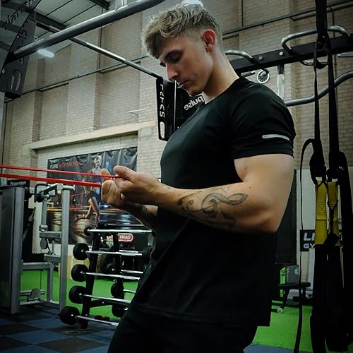 Miniatura 3 de Frueo - Camisetas de entrenamiento para hombre, paquete de 13, secado rápido, absorbe la humedad, de malla, mangas cortas, atléticas