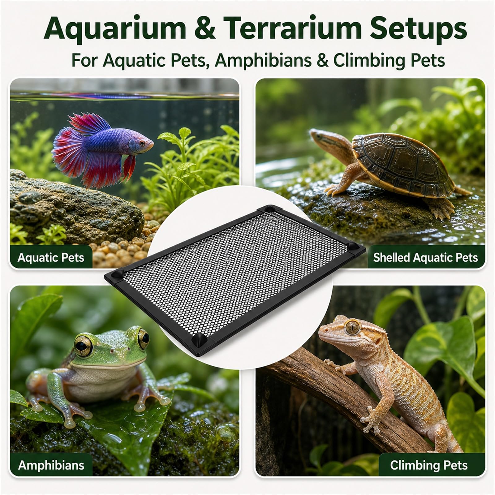 Magnetische Aquariumabdeckung,Aquarium Abdecknetz Magnetisch,Aquarium Bildschirm Top Abdeckung,Sicheren Halt,verhindert,DASS Fische herausspringen,für Fische,Reptilien,Schildkröten