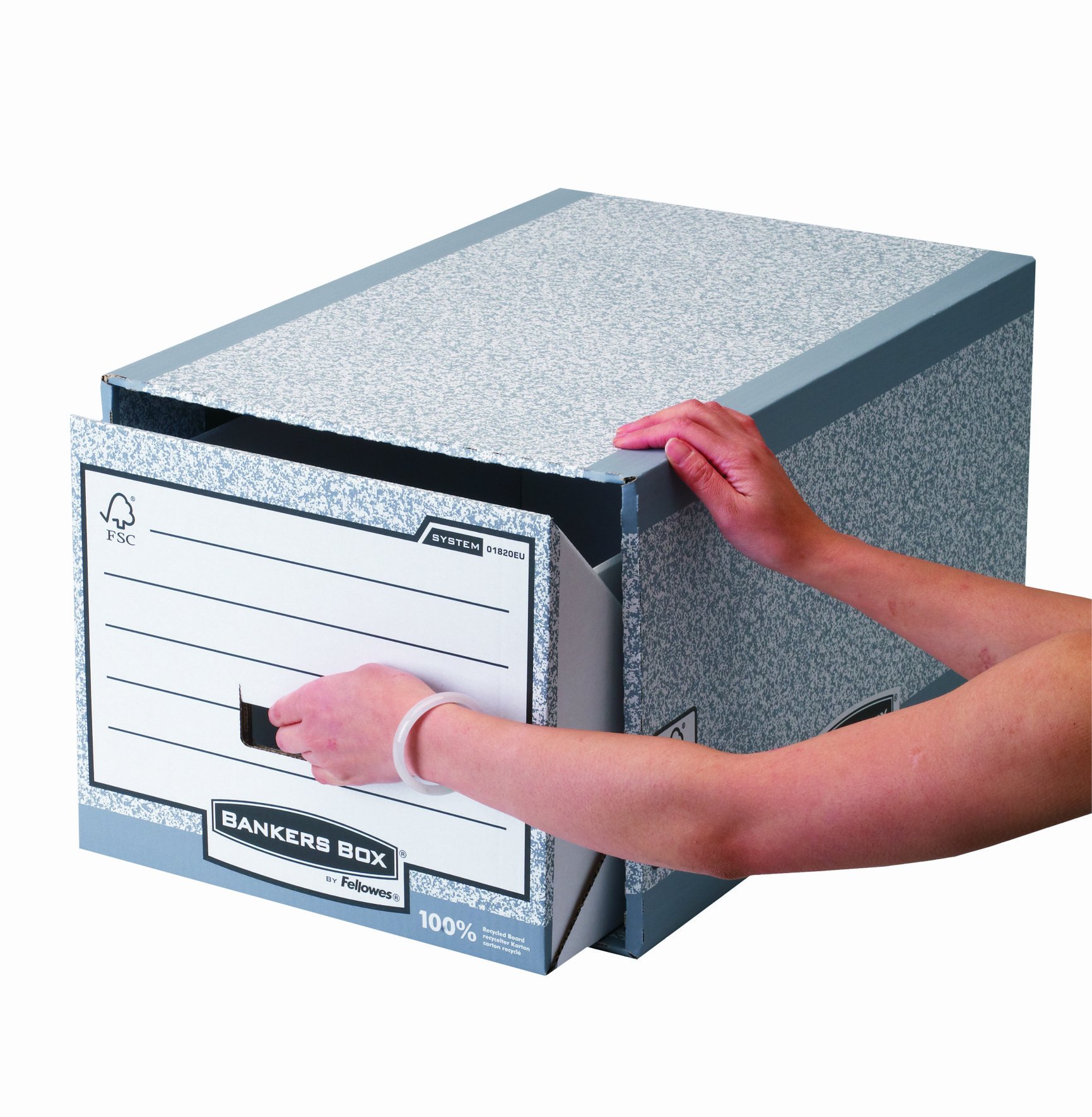 Bankers Box System - Pack de 5 cajones archivador, gris