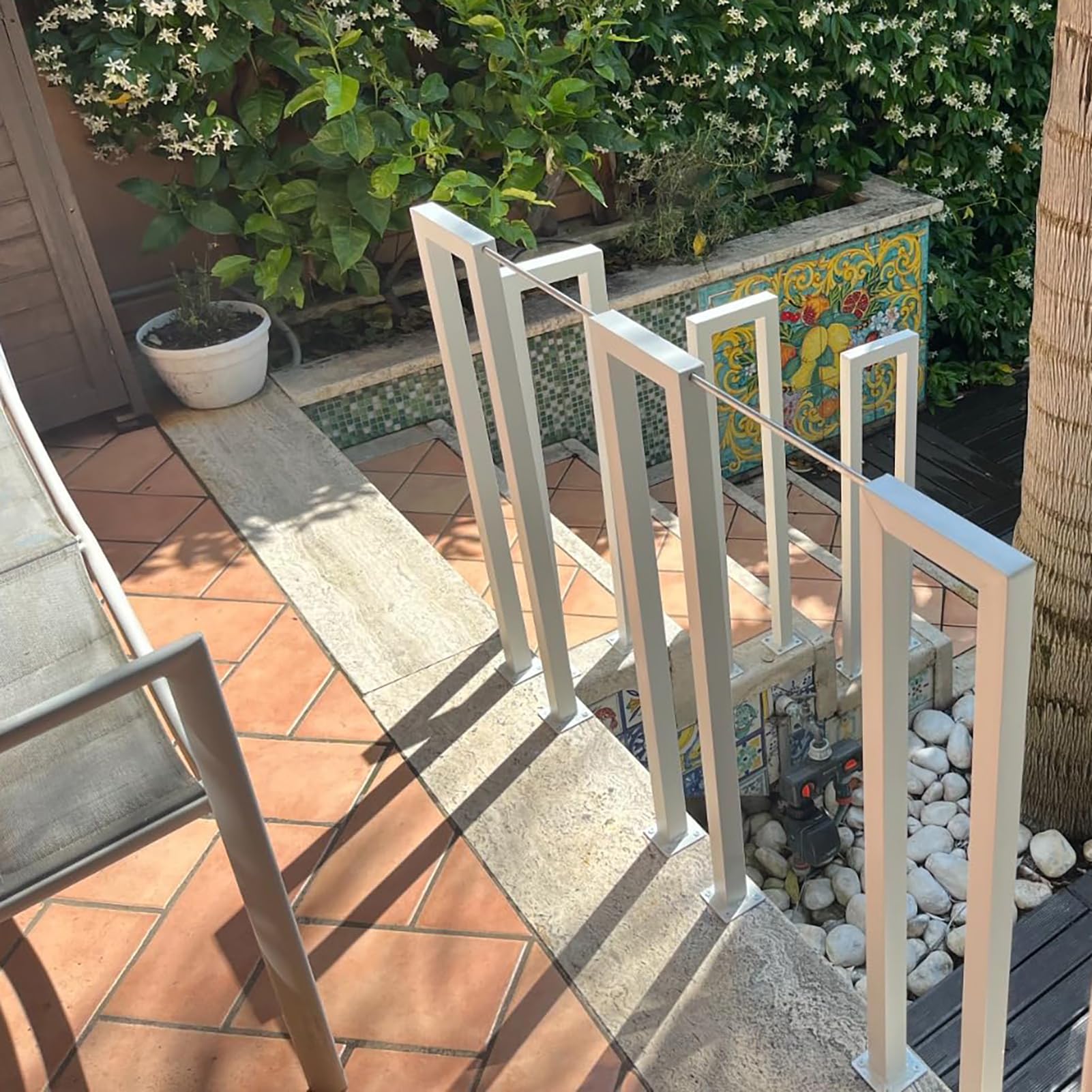 Ringhiera a forma di U, per Esterni, Corrimano, in Ferro Moderno Nordico, per Interni, Corrimano per scale Quadrata, Parapetto Antiscivolo per Ville, Corridoi