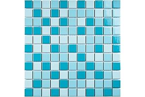 Aesthetic Tile Chip 1x1 Blue Porcelain Floor and Wall BT-PM19