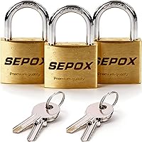 Vista 9 de Sepox - Candado de bronce sólido con llave