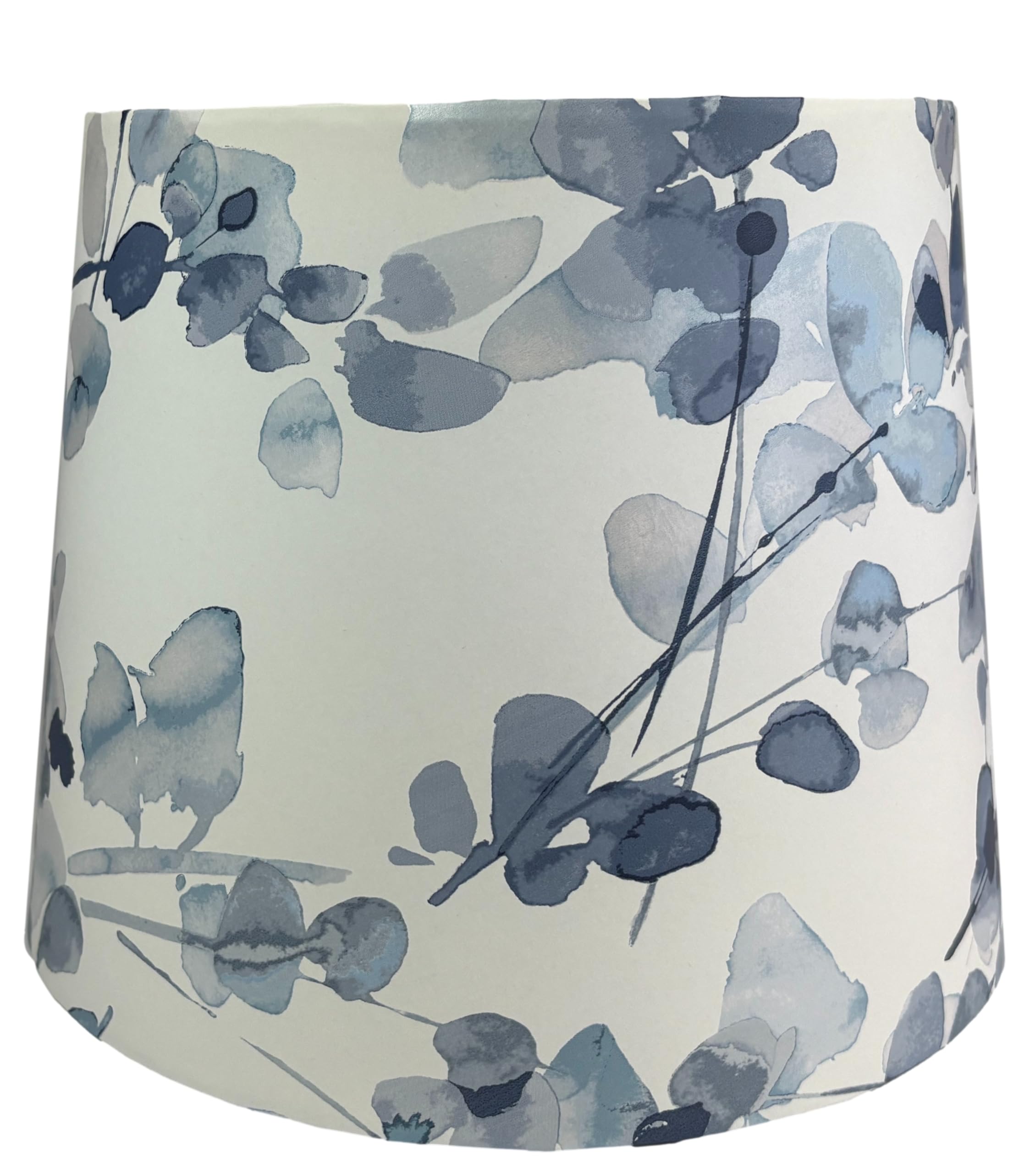 Blue Floral Lamp Shade – Flower Pattern Light Shade for Ceiling or Table Lamps, Perfect for Bedroom, Living Room, and Botanical Home Decor