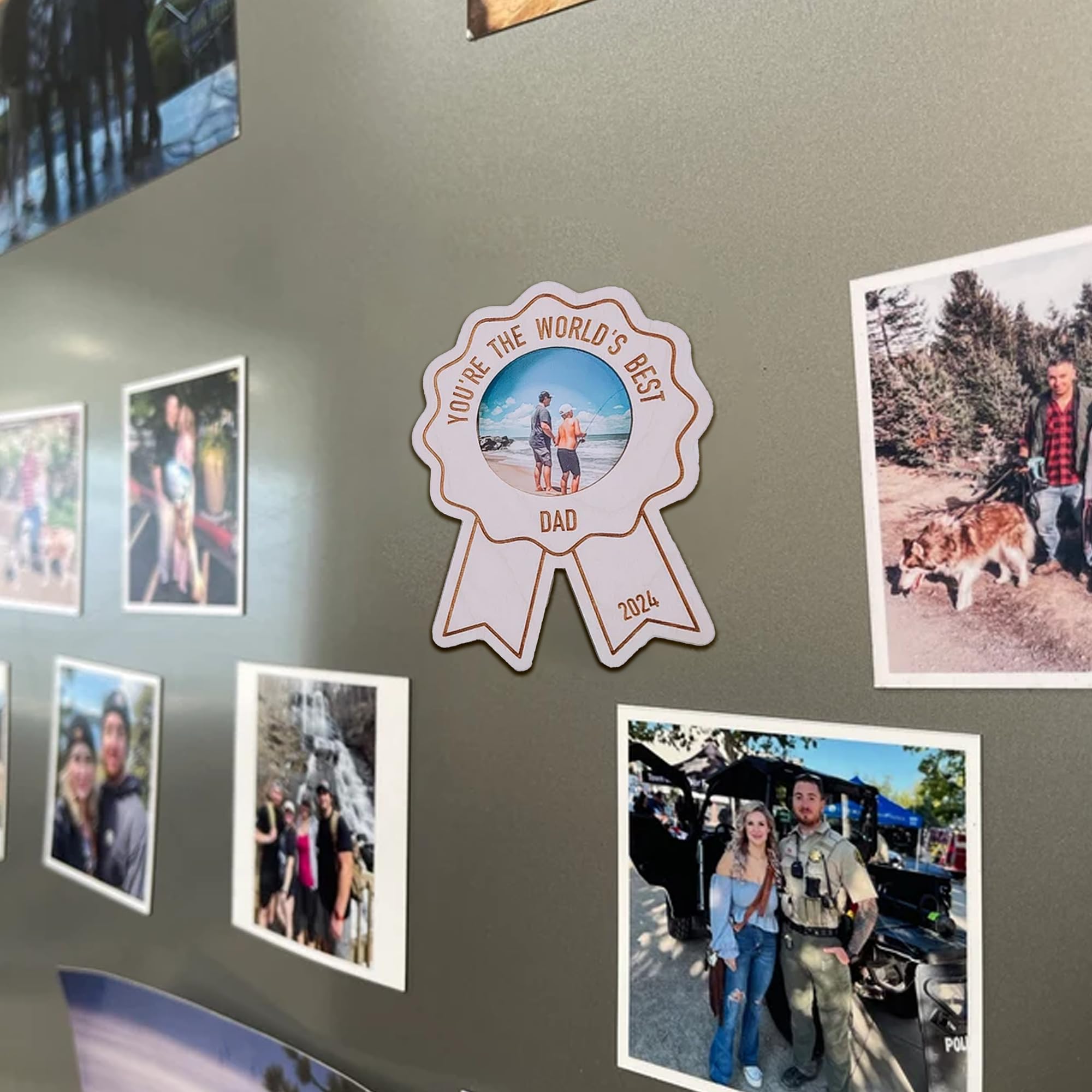 OENIZI Gifts for Dad, Wood Picture Frame 3x3IN Photo Father Gifts Idea, Dad Giftfor Birthady Christmas Father's Day (Style1)