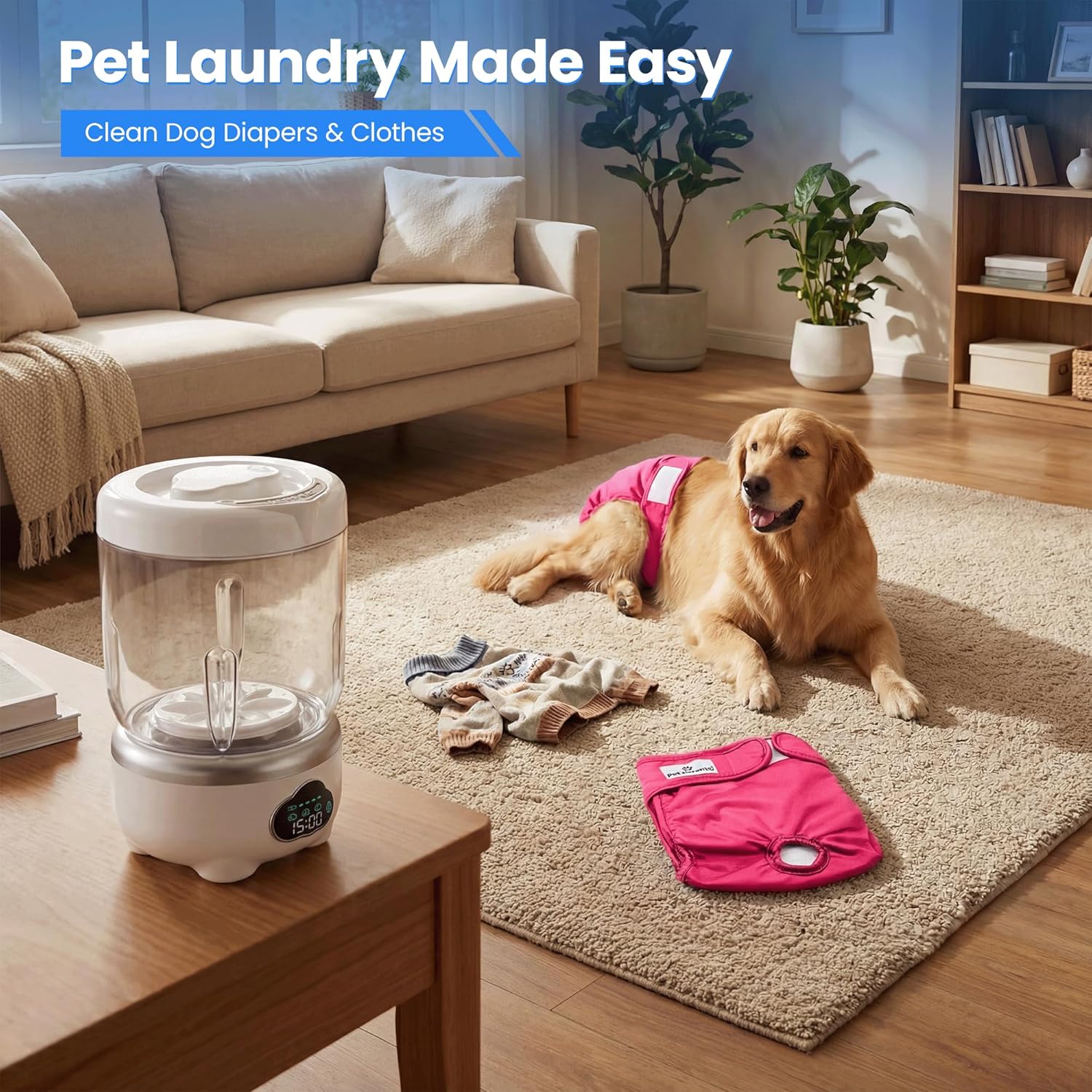 Mini Underwear Washing Machine, Portable Washing Machine, Upgrade 1.6L Foldable Mini Washer with 3 Modes, Rechargeable Laundry Machine for Socks, Bikinis,Baby Clothes, Travel, RV, Apartment